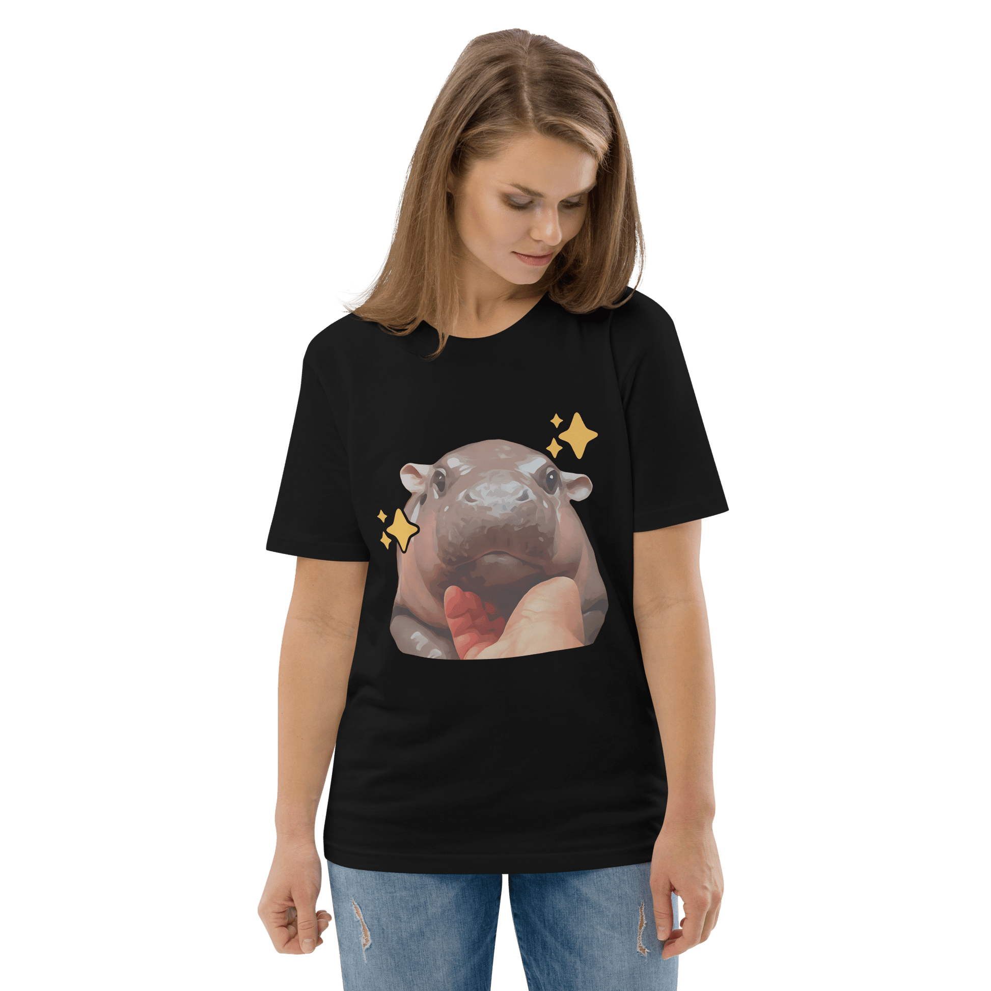 Moo Deng Premium Organic T-Shirt Meme - Heather Grey | Shirtposting