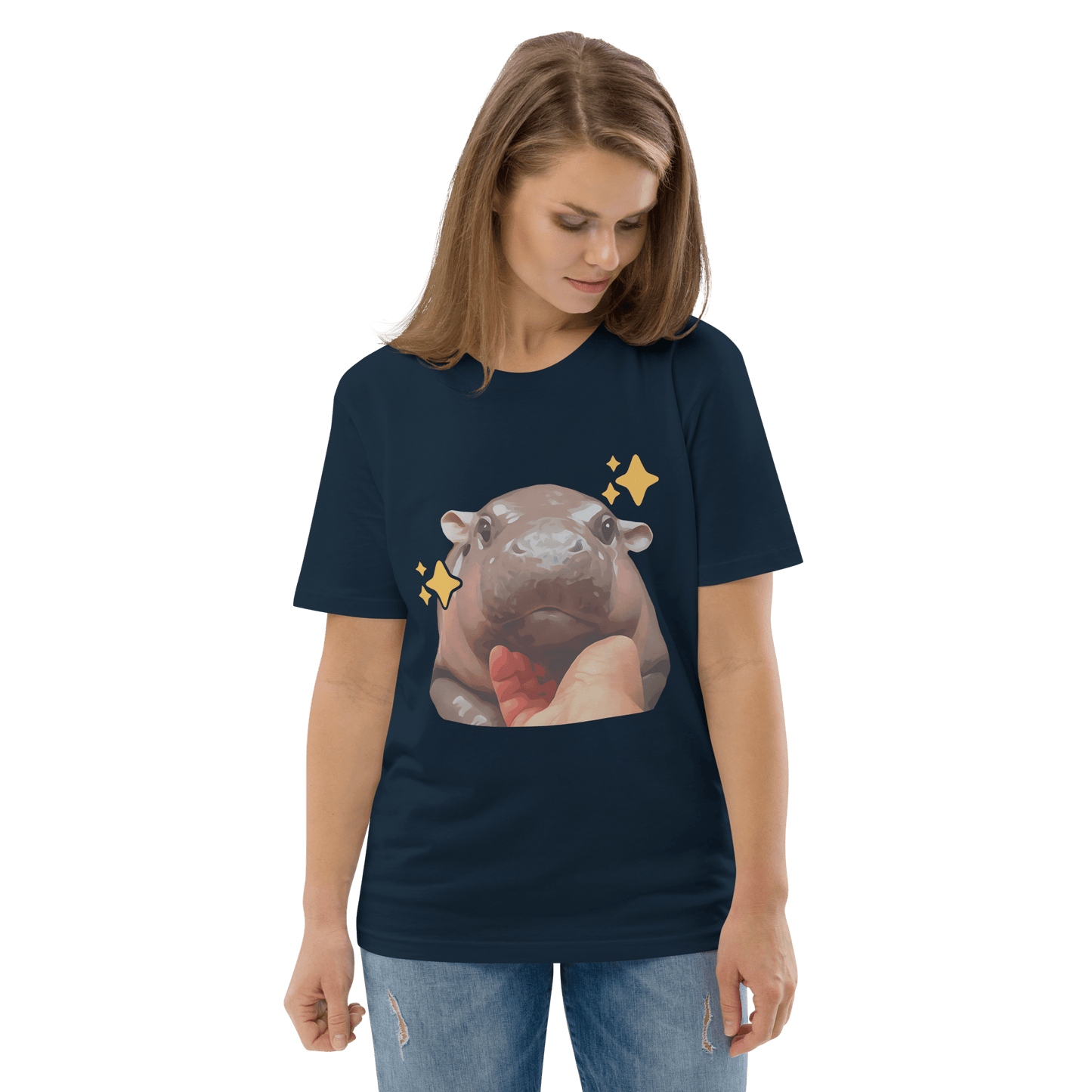 Moo Deng Premium Organic T-Shirt Meme - Heather Grey | Shirtposting