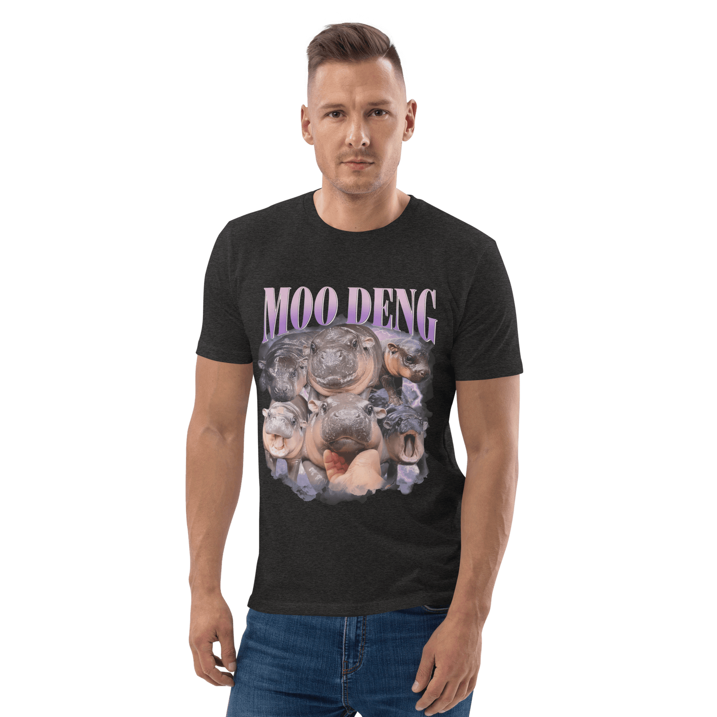 Moo Deng Premium Organic T-Shirt Meme - Lavender | Shirtposting