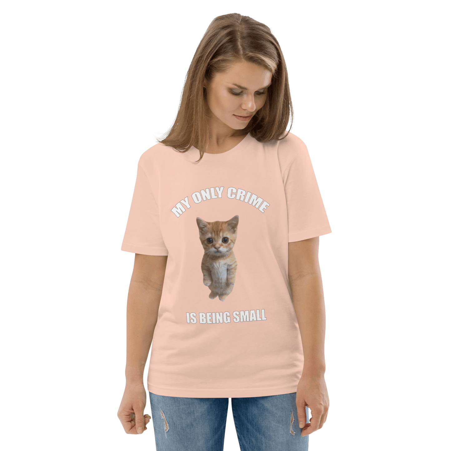 My Only Crime Is Being Small Premium Organic T-Shirt Meme - Fraiche Peche | Shirtposting