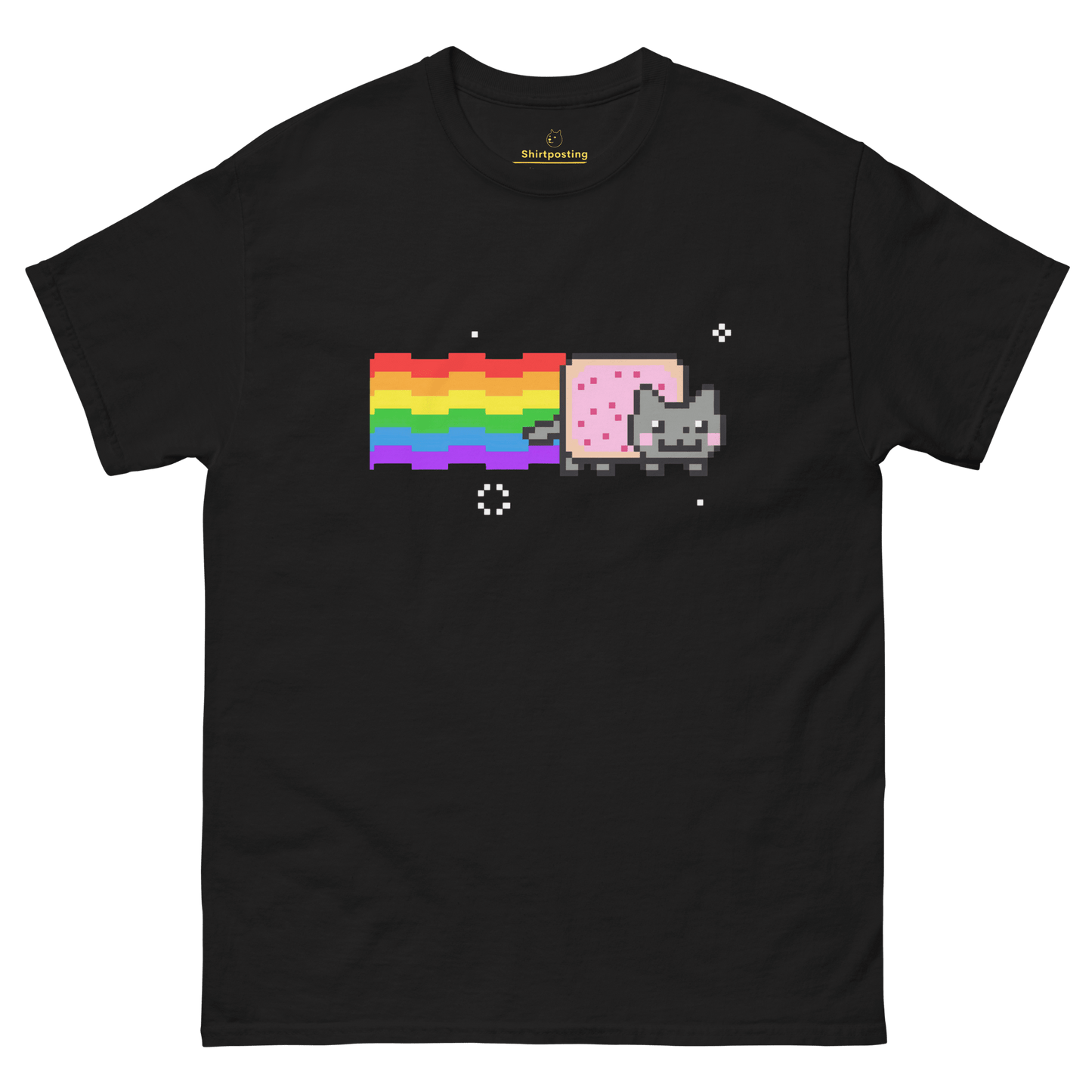Nyan Cat Classic T-Shirt Meme - Black | Shirtposting