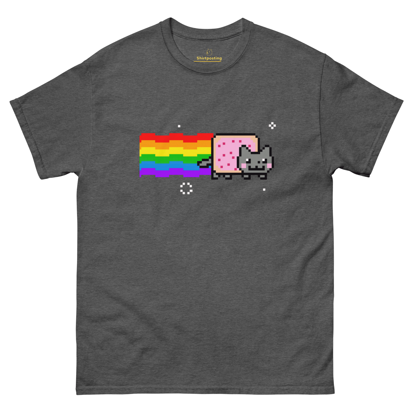 Nyan Cat Classic T-Shirt Meme - Dark Heather | Shirtposting