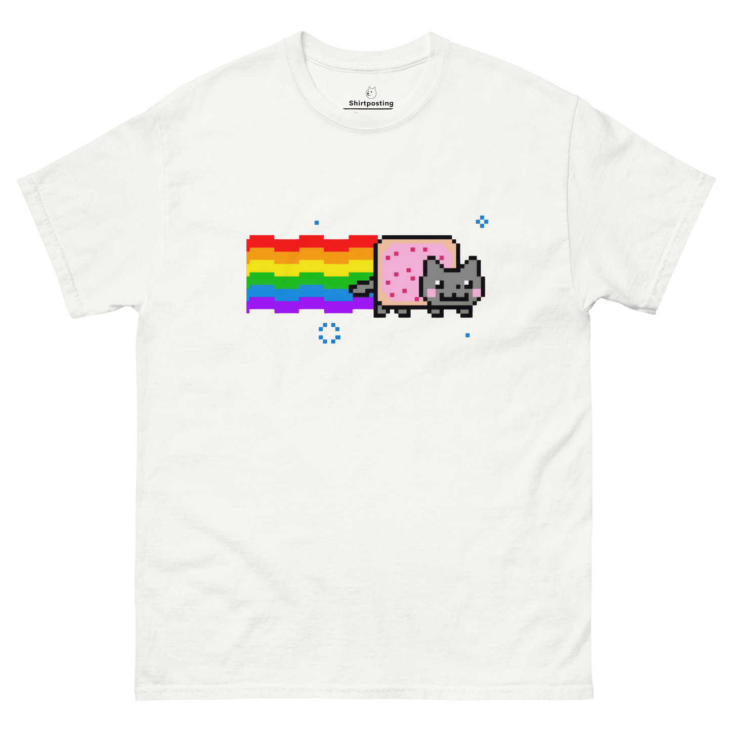 Nyan Cat Classic T-Shirt Meme - White | Shirtposting