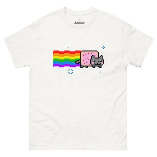 Nyan Cat Classic T-Shirt Meme - White | Shirtposting
