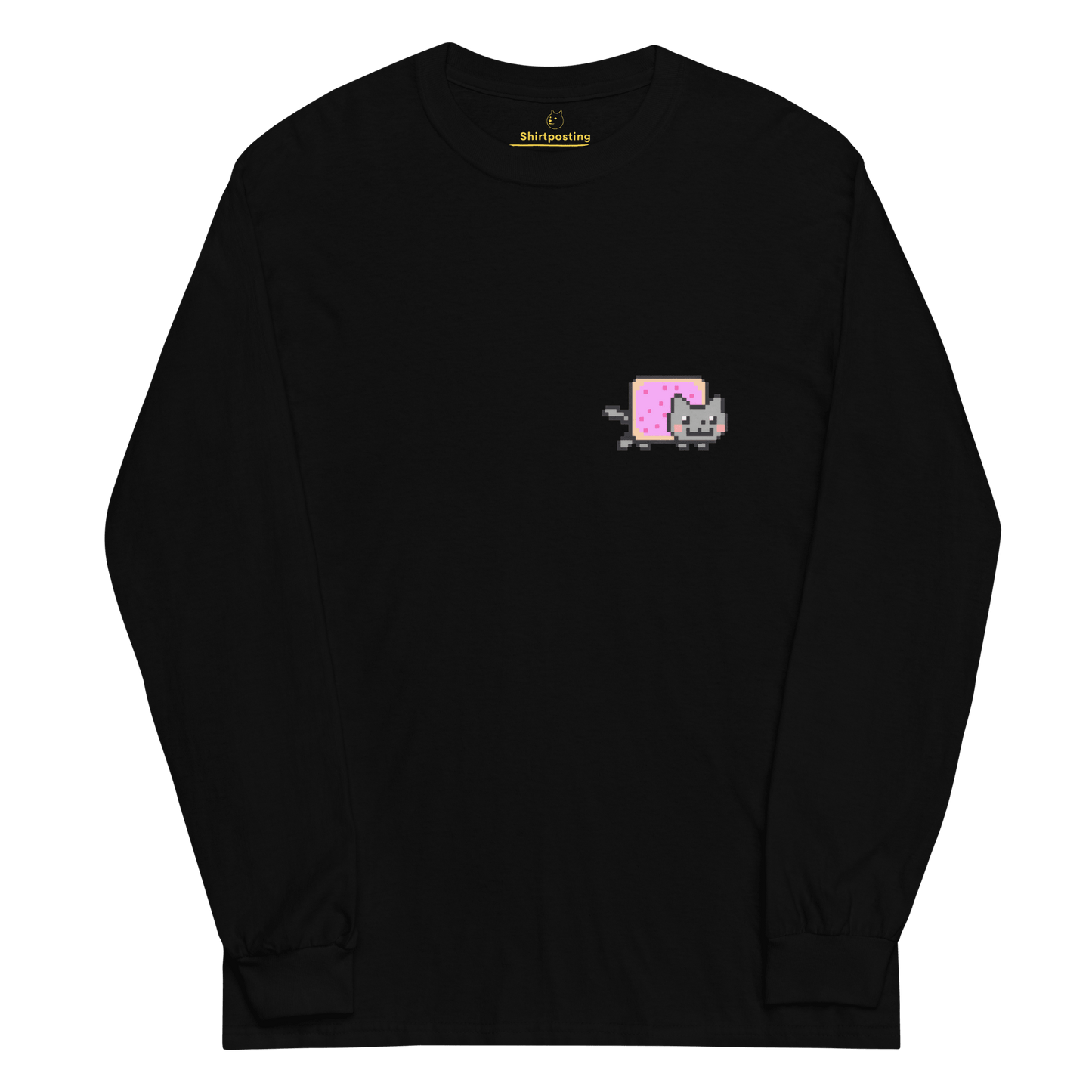 Nyan Cat Long Sleeve T-Shirt Meme - Black | Shirtposting