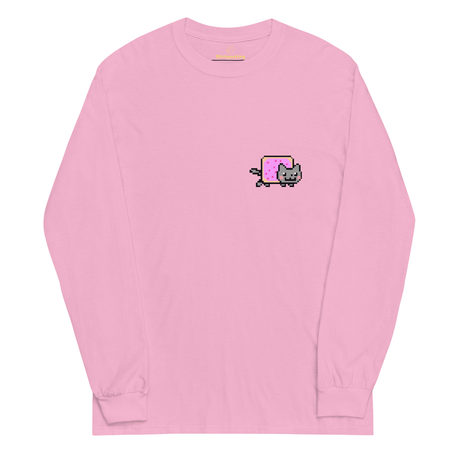 Nyan Cat Long Sleeve T-Shirt Meme - Light Pink | Shirtposting