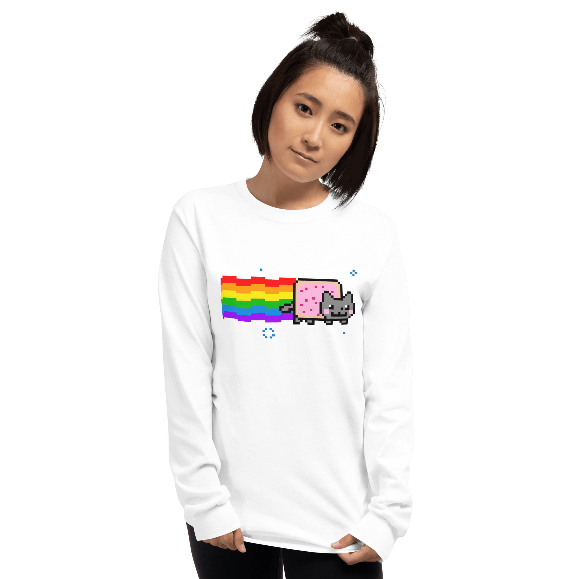 Nyan Cat Long Sleeve T-Shirt Meme - Royal | Shirtposting