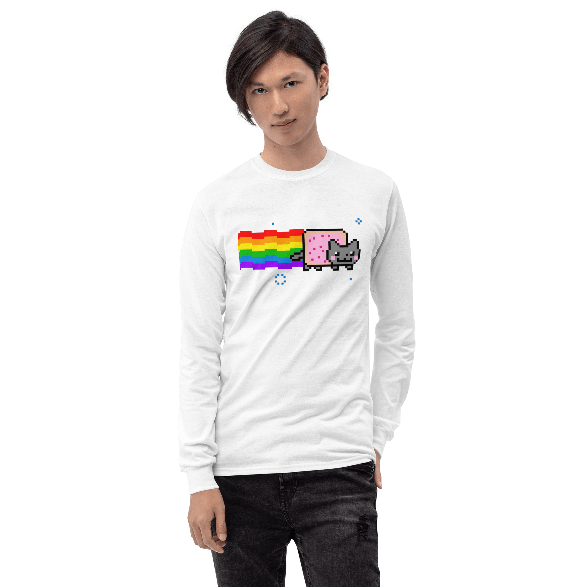Nyan Cat Long Sleeve T-Shirt Meme - Royal | Shirtposting