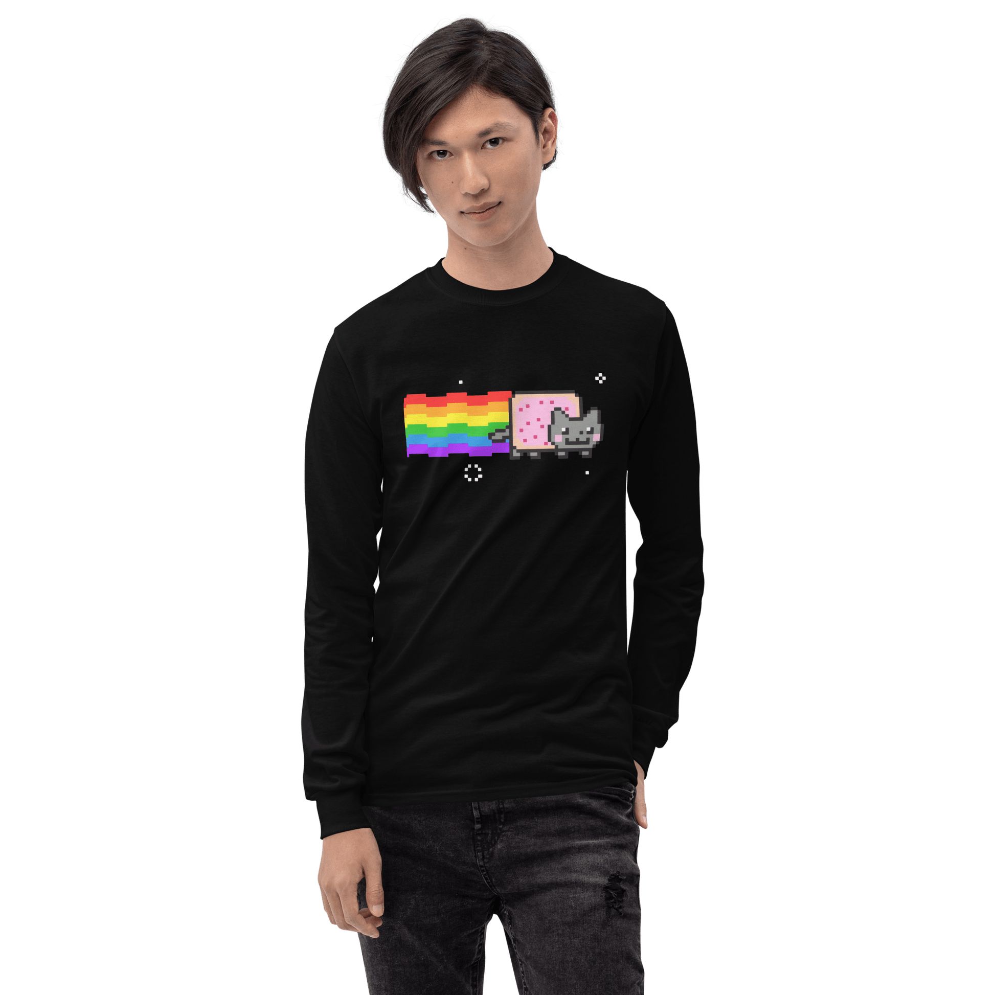 Nyan Cat Long Sleeve T-Shirt Meme - Royal | Shirtposting