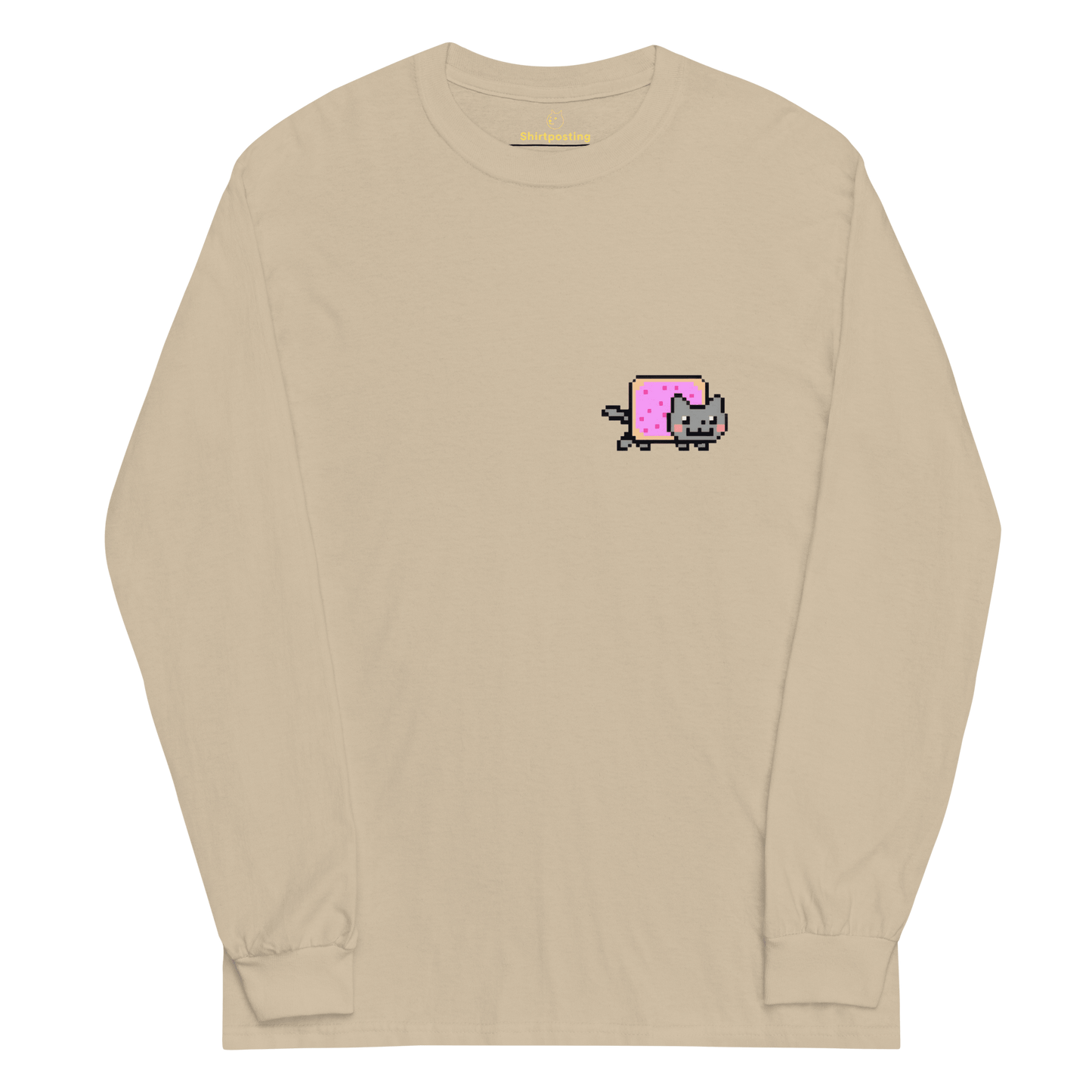 Nyan Cat Long Sleeve T-Shirt Meme - Sand | Shirtposting