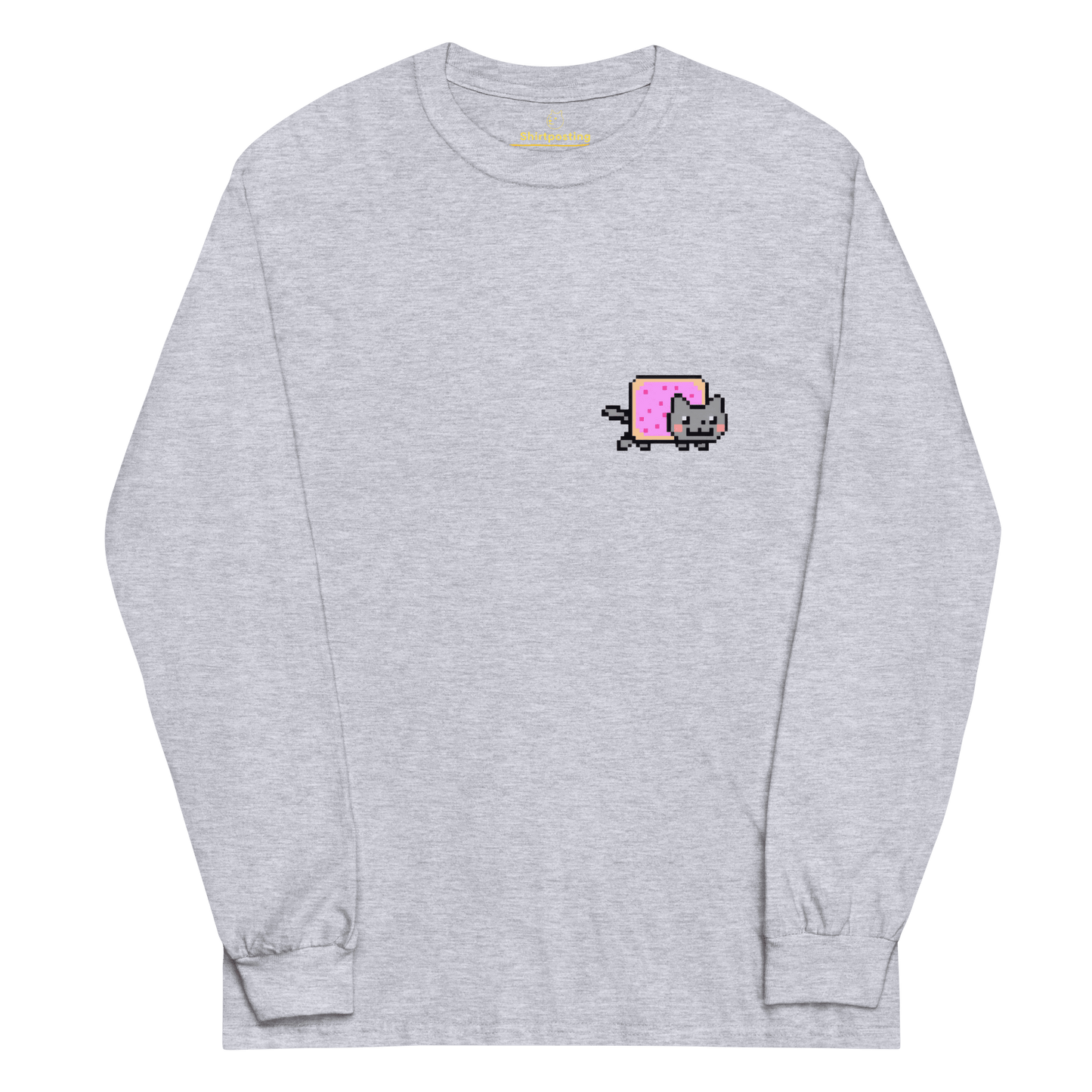 Nyan Cat Long Sleeve T-Shirt Meme - Sport Grey | Shirtposting