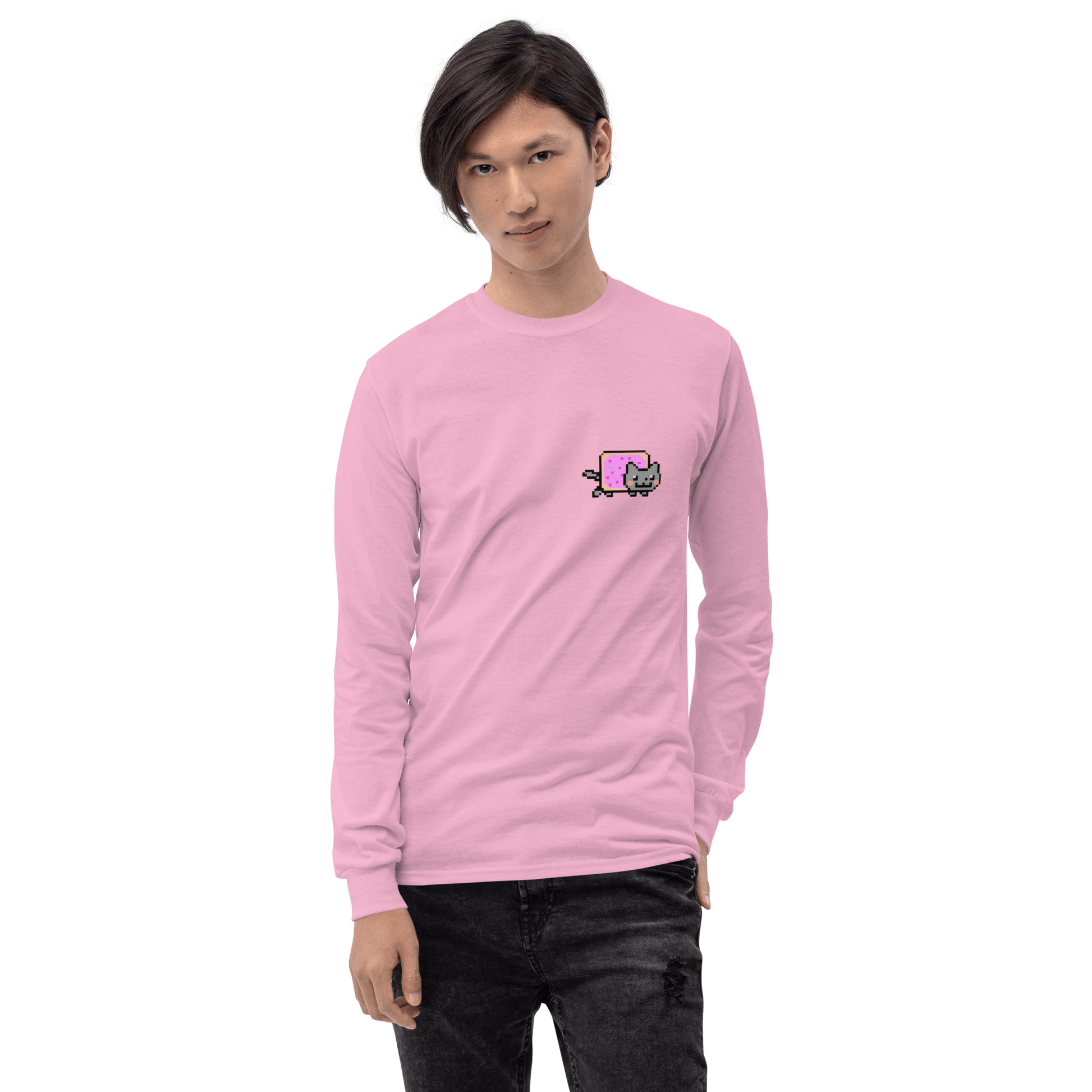 Nyan Cat Long Sleeve T-Shirt Meme - Sport Grey | Shirtposting
