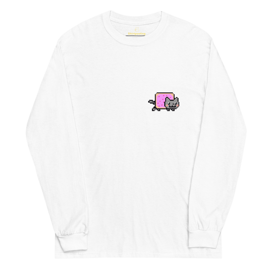 Nyan Cat Long Sleeve T-Shirt Meme - White | Shirtposting