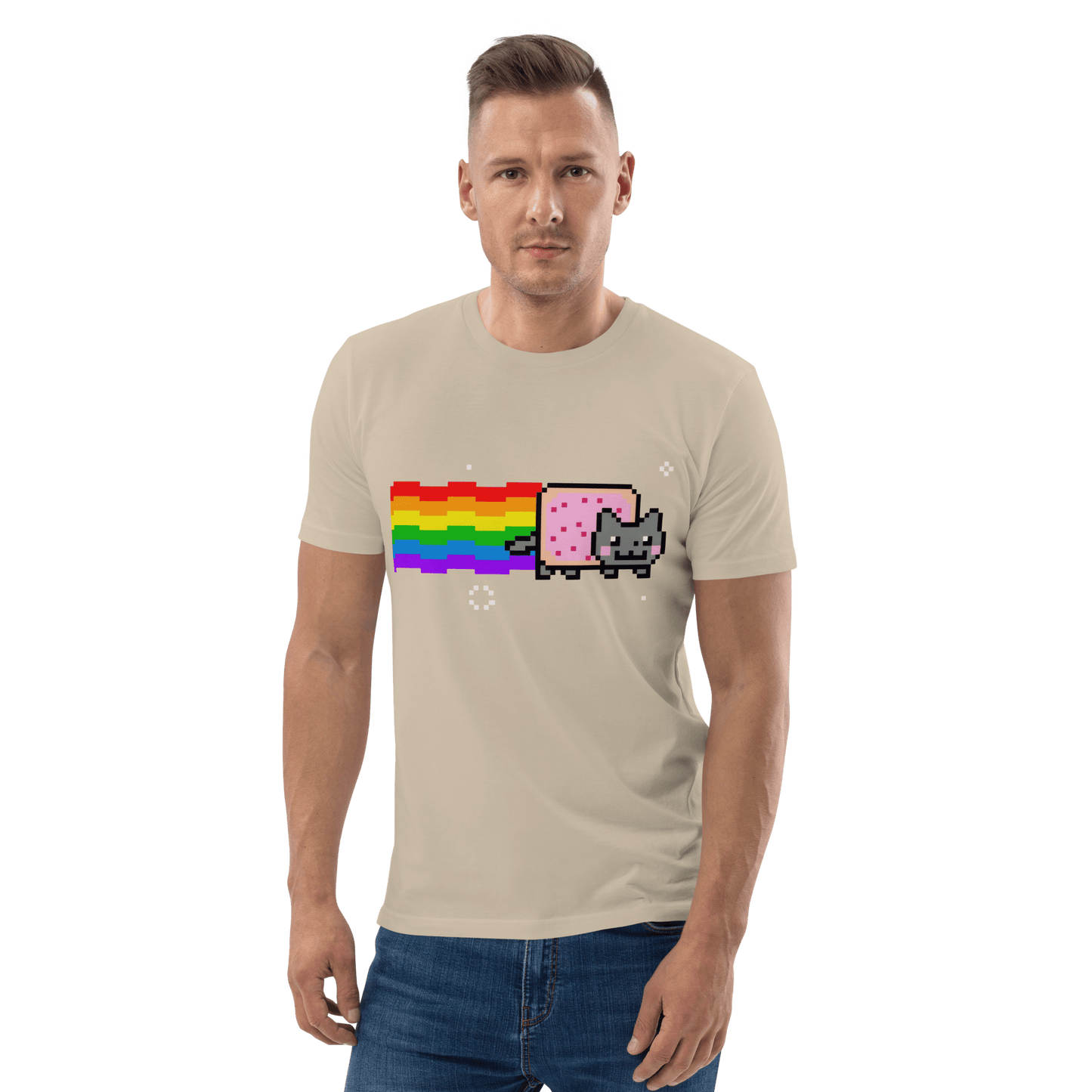 Nyan Cat Premium Organic T-Shirt Meme - Cotton Pink | Shirtposting