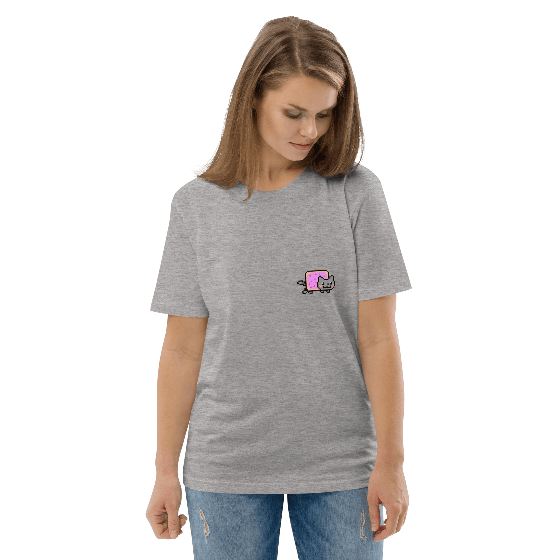 Nyan Cat Premium Organic T-Shirt Meme - Cotton Pink | Shirtposting