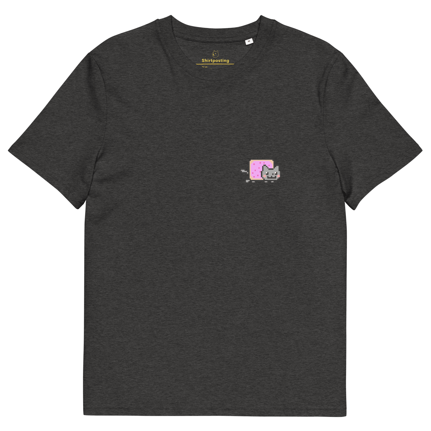 Nyan Cat Premium Organic T-Shirt Meme - Dark Heather Grey | Shirtposting