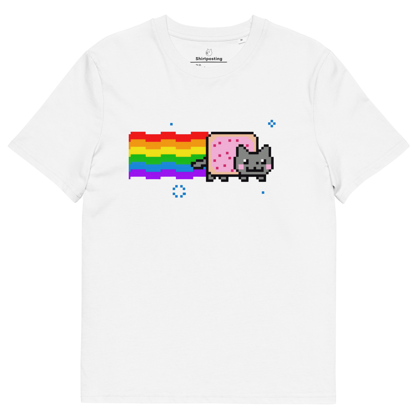 Nyan Cat Premium Organic T-Shirt Meme - White | Shirtposting