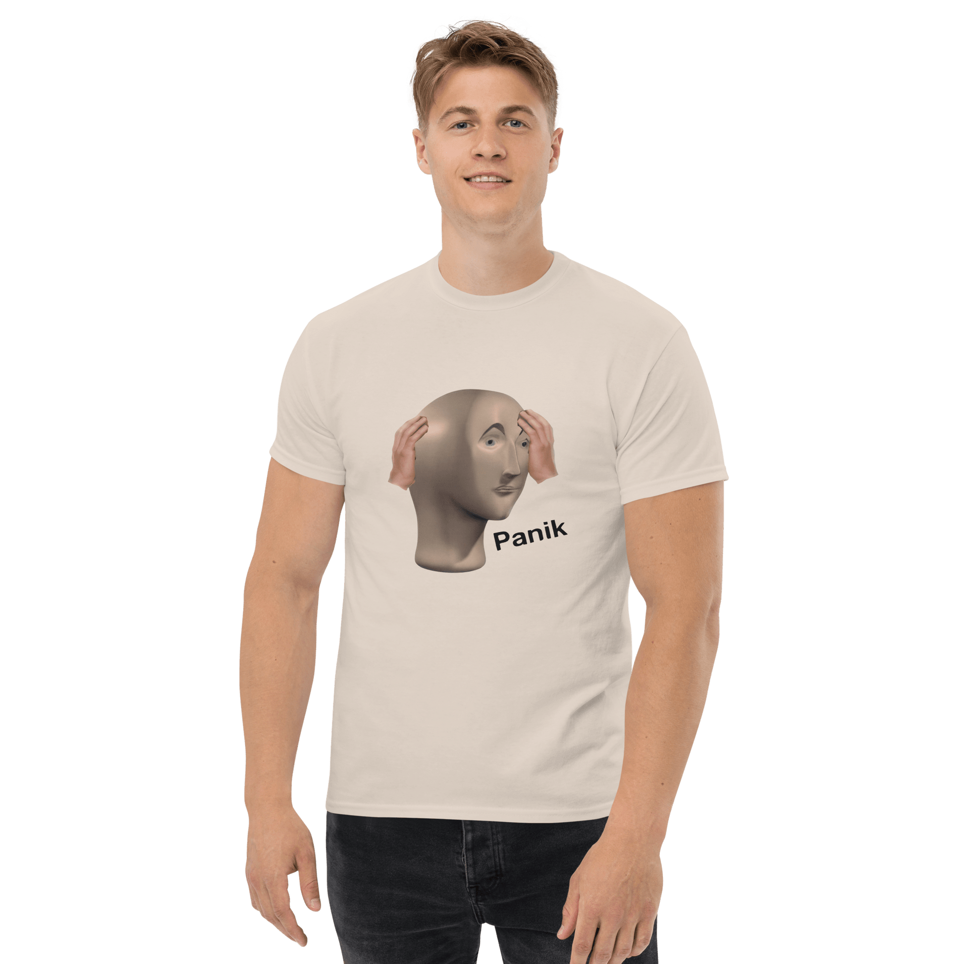 Panik Classic T-Shirt Meme - Ash | Shirtposting