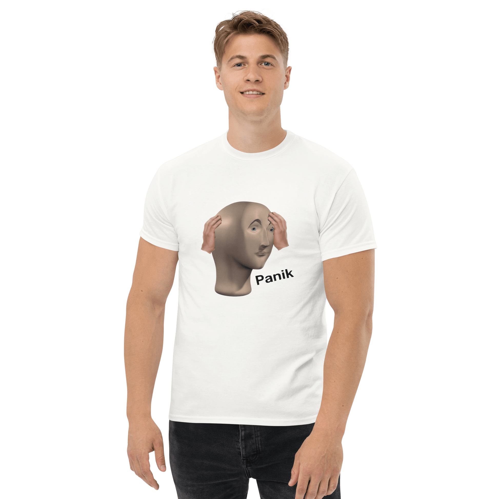 Panik Classic T-Shirt Meme - Ash | Shirtposting