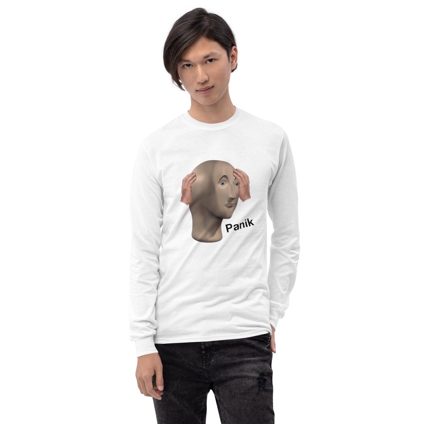 Panik Long Sleeve T-Shirt Meme - Ash | Shirtposting