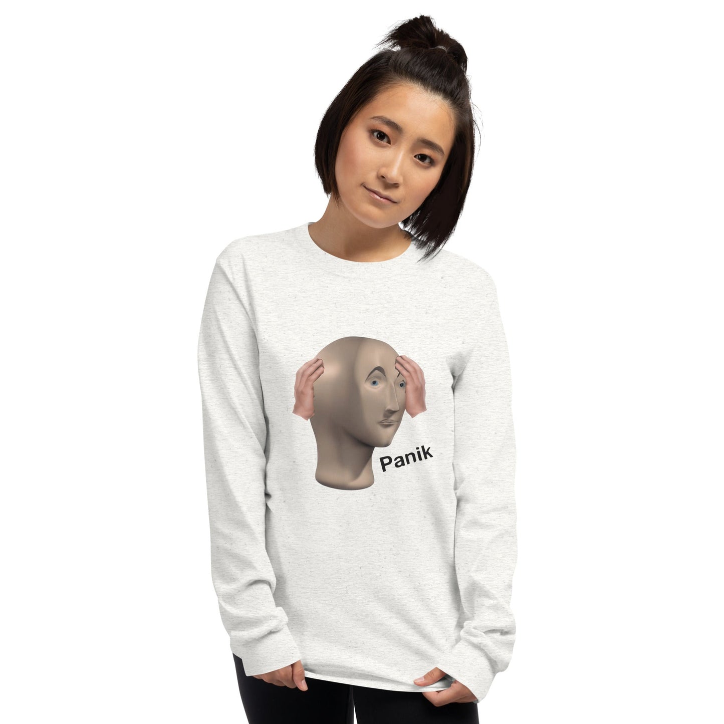 Panik Long Sleeve T-Shirt Meme - Ash | Shirtposting