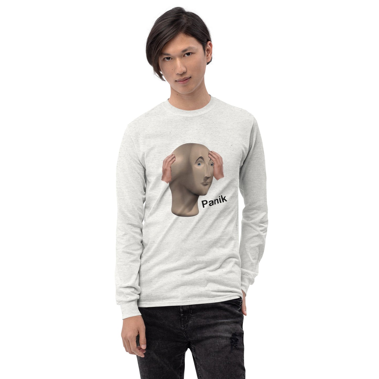 Panik Long Sleeve T-Shirt Meme - Ash | Shirtposting