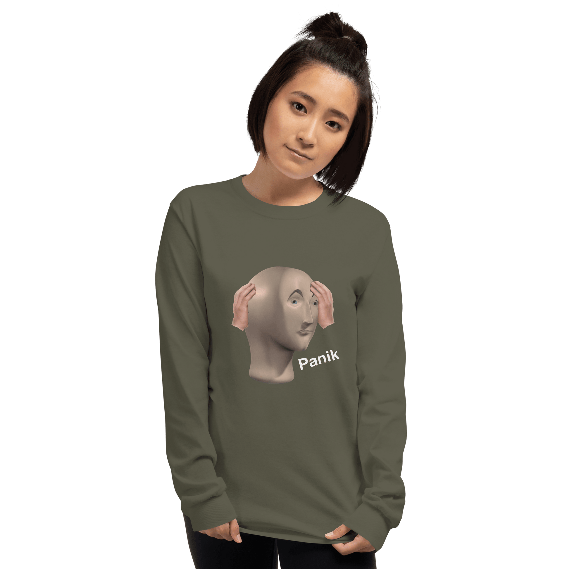 Panik Long Sleeve T-Shirt Meme - Royal | Shirtposting