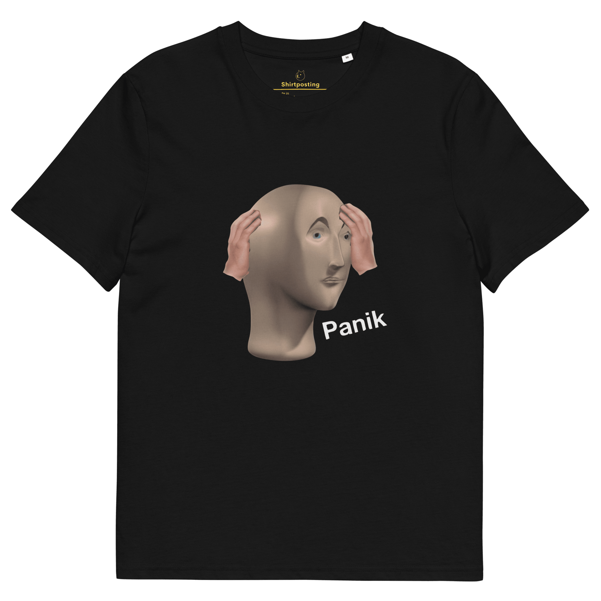 Panik Premium Organic T-Shirt Meme - Black | Shirtposting