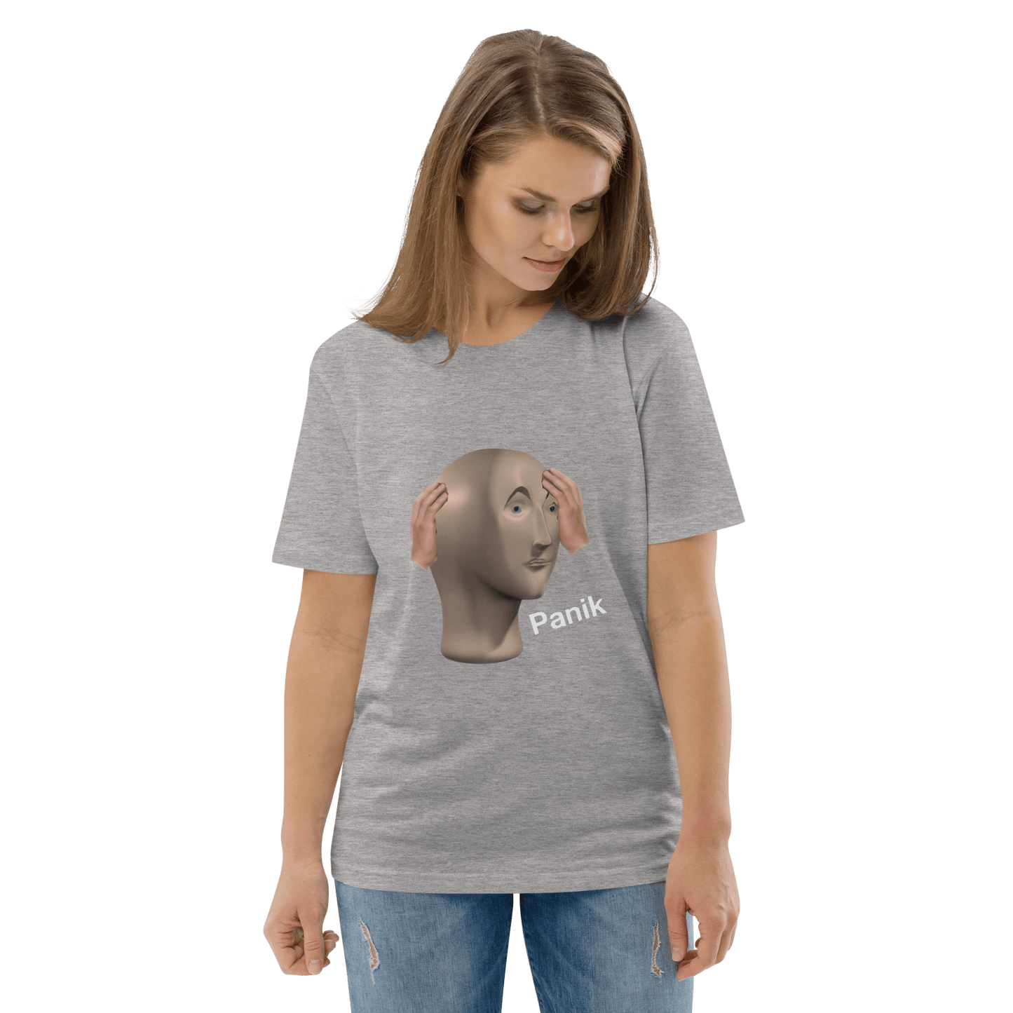 Panik Premium Organic T-Shirt Meme - Dark Heather Grey | Shirtposting