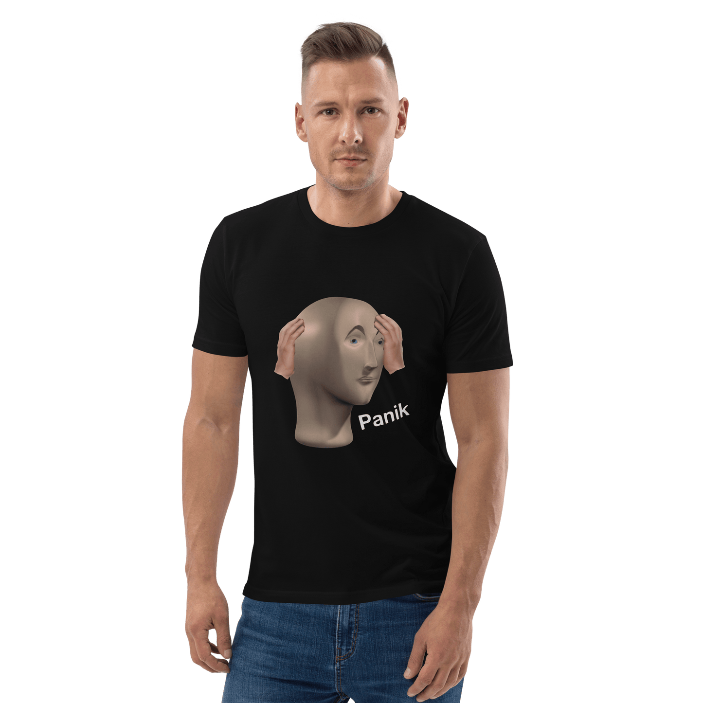 Panik Premium Organic T-Shirt Meme - Dark Heather Grey | Shirtposting