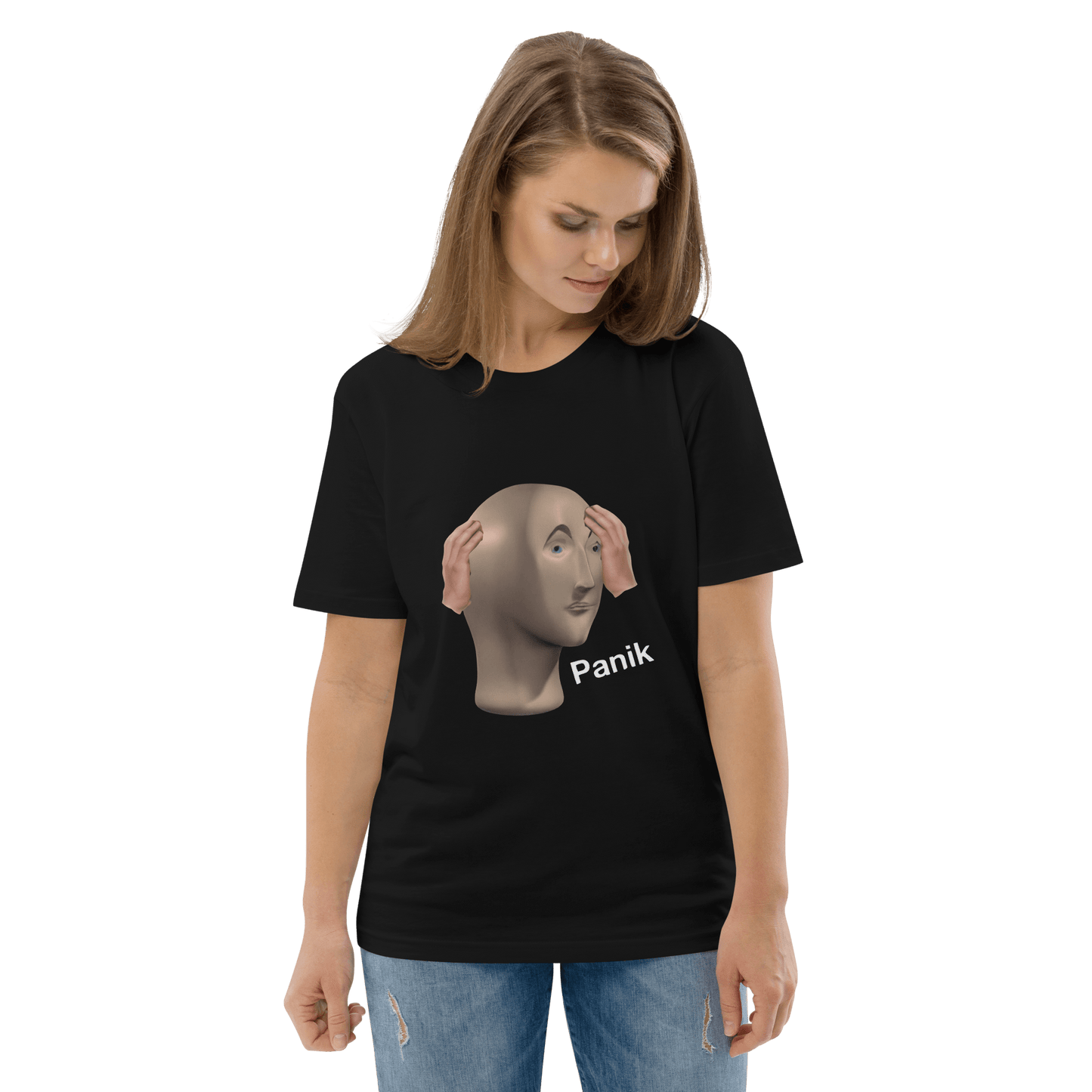 Panik Premium Organic T-Shirt Meme - Dark Heather Grey | Shirtposting