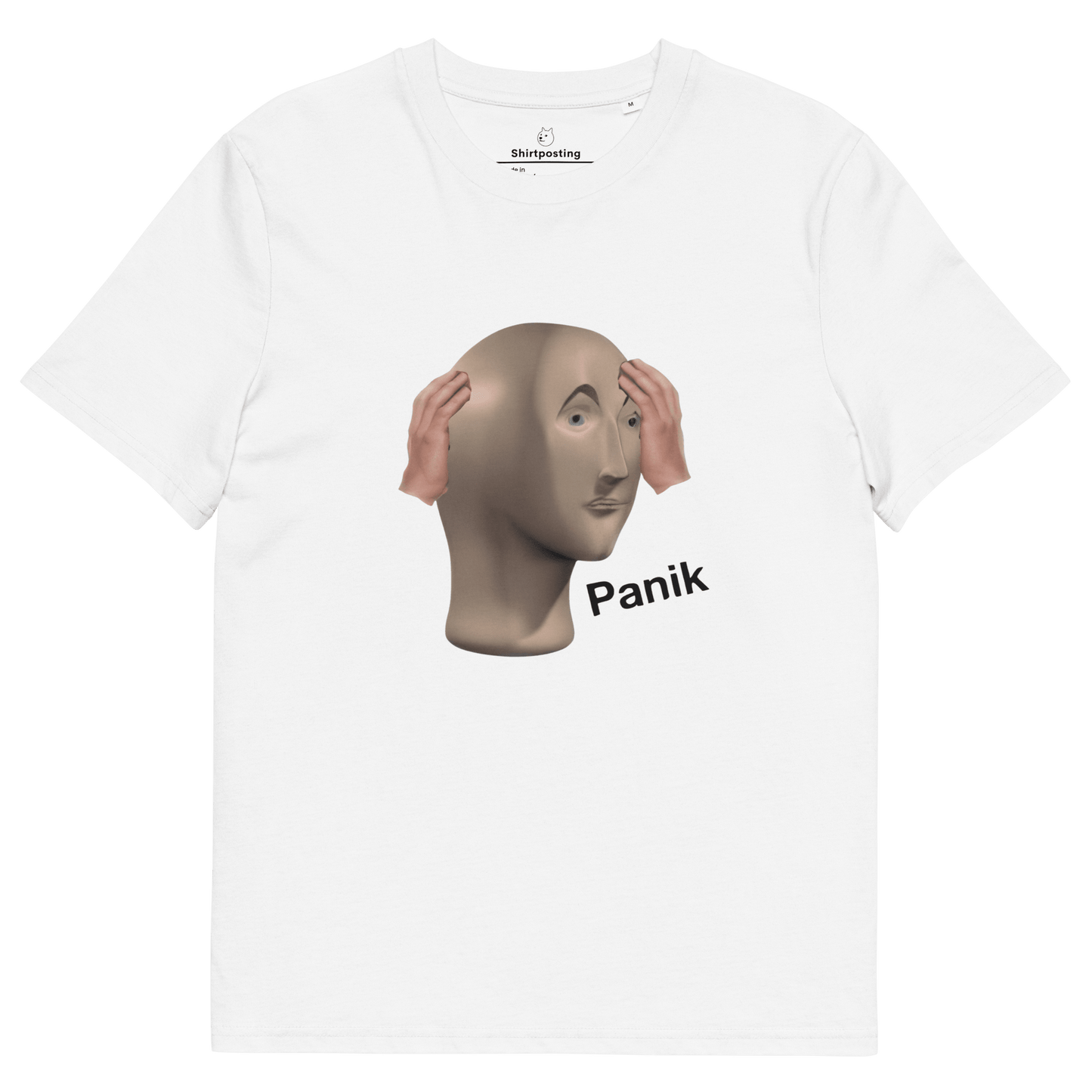 Panik Premium Organic T-Shirt Meme - White | Shirtposting