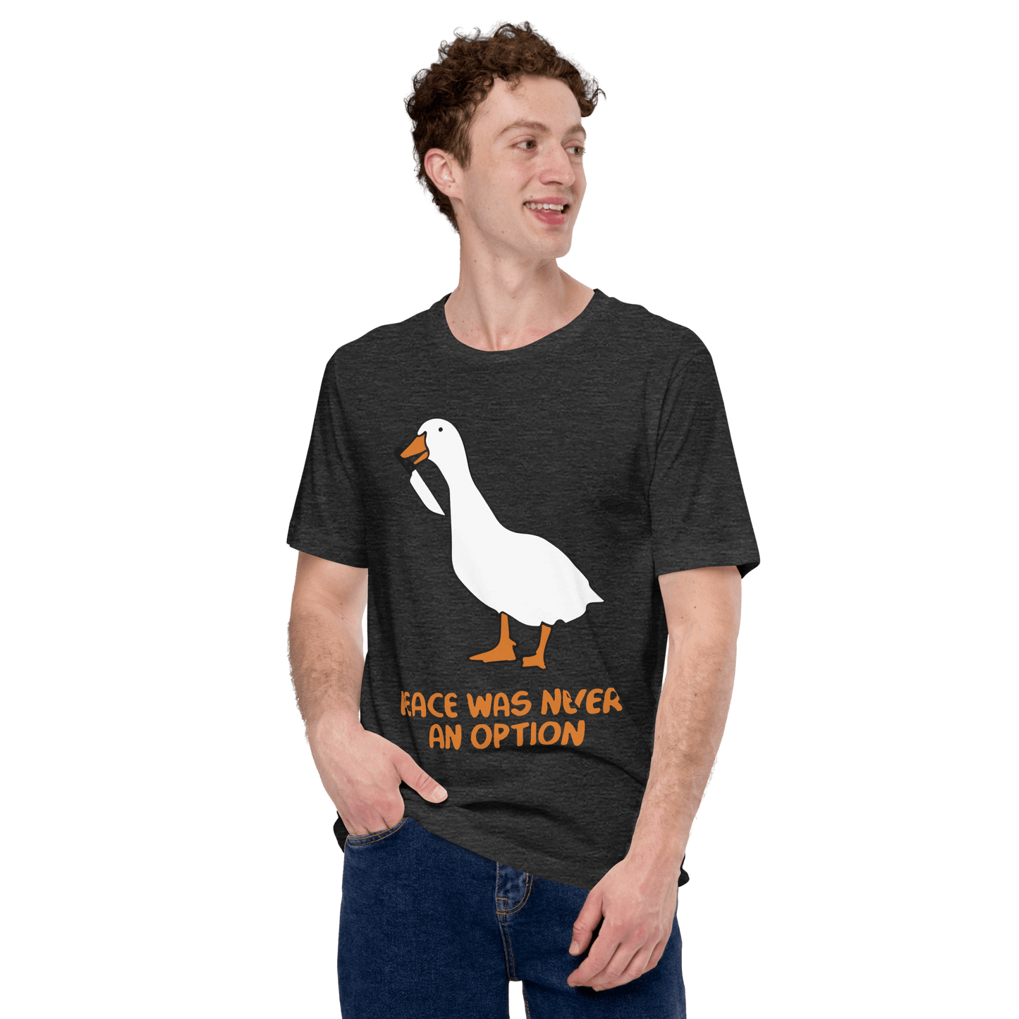 Peace Was Never An Option Classic T-Shirt Meme - Dark Grey | Shirtposting