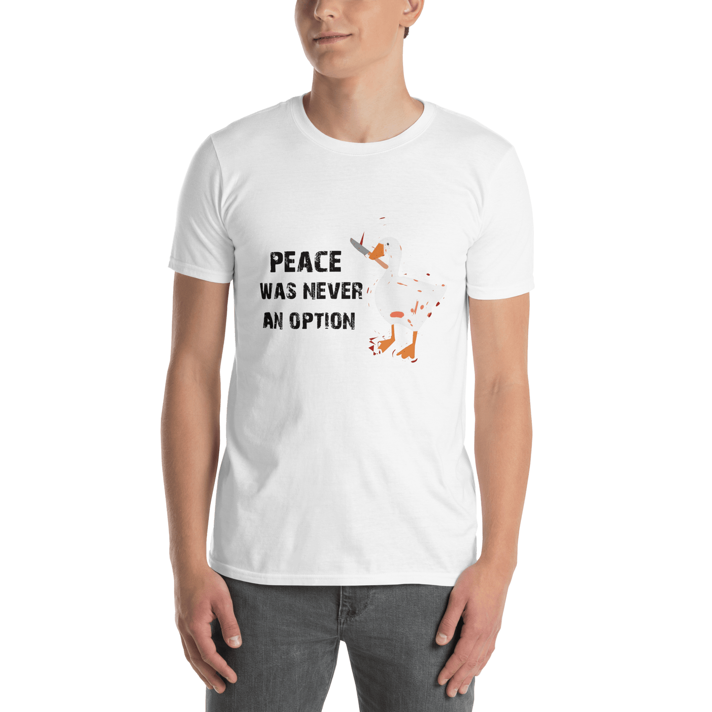 Peace Was Never An Option Classic T-Shirt Meme - Sand | Shirtposting
