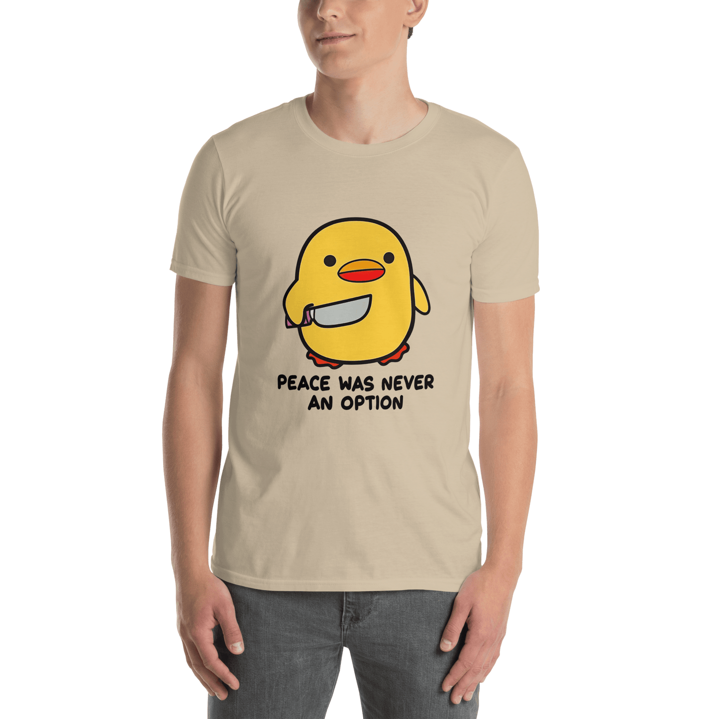 Peace Was Never An Option Classic T-Shirt Meme - Sand | Shirtposting