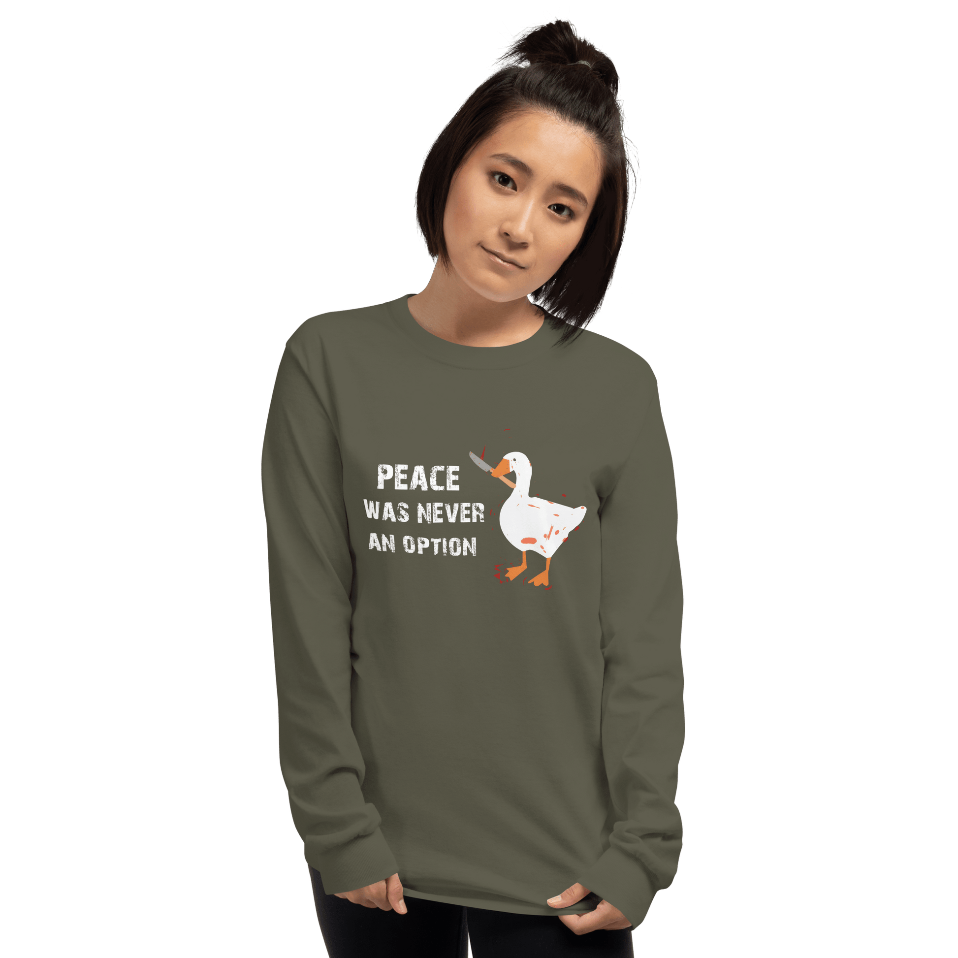 Peace Was Never An Option Long Sleeve T-Shirt Meme - Royal | Shirtposting