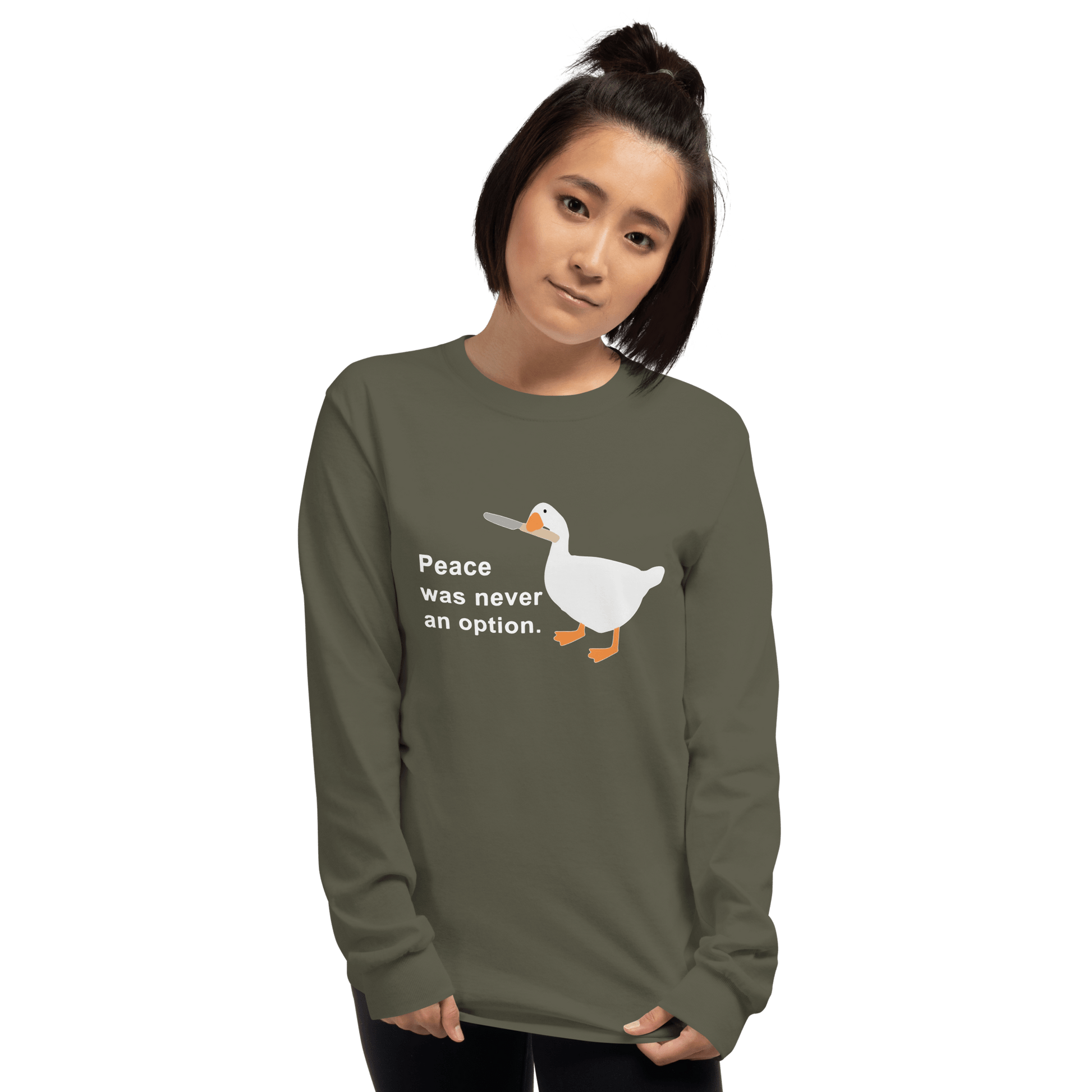 Peace Was Never An Option Long Sleeve T-Shirt Meme - Royal | Shirtposting