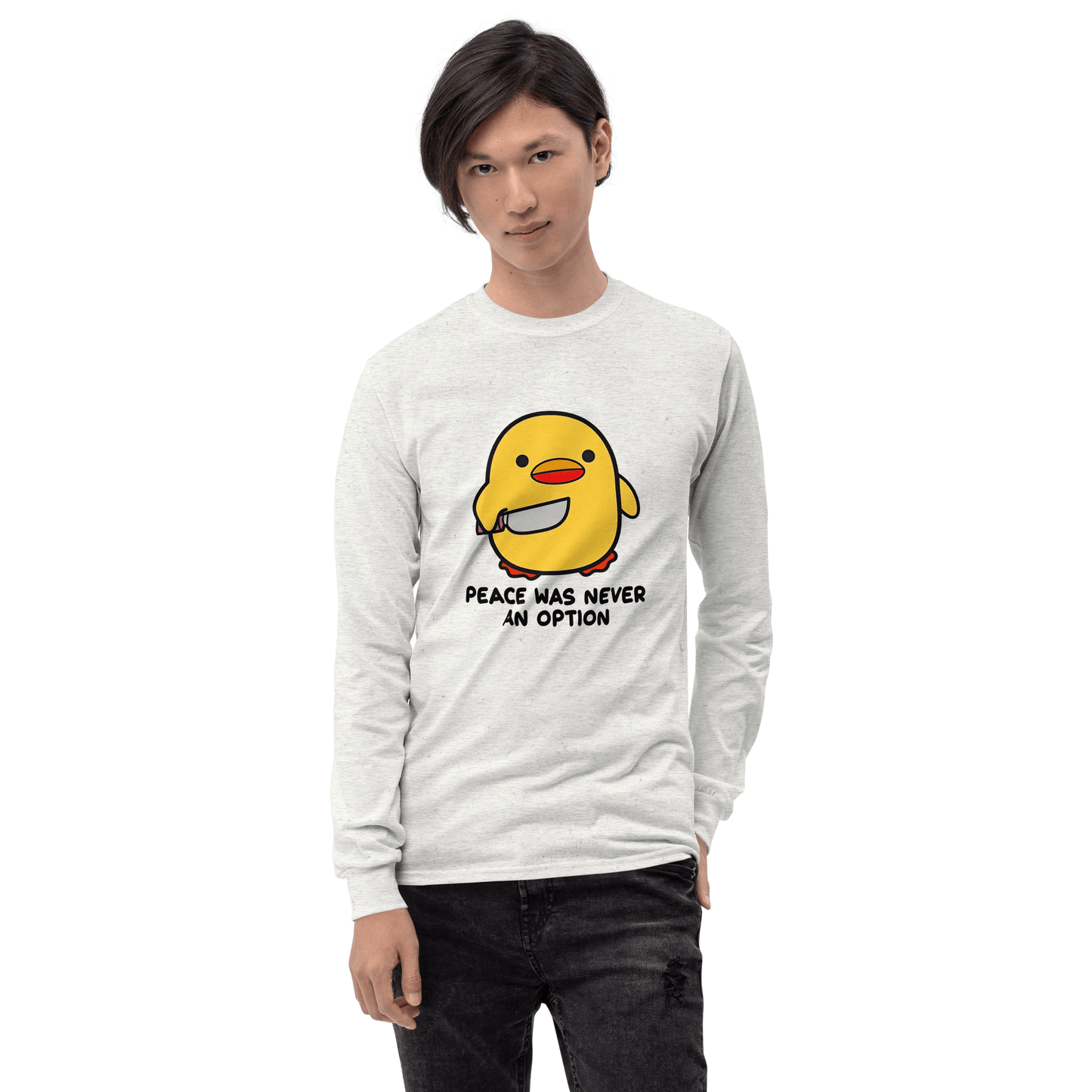 Peace Was Never An Option Long Sleeve T-Shirt Meme - Sand | Shirtposting