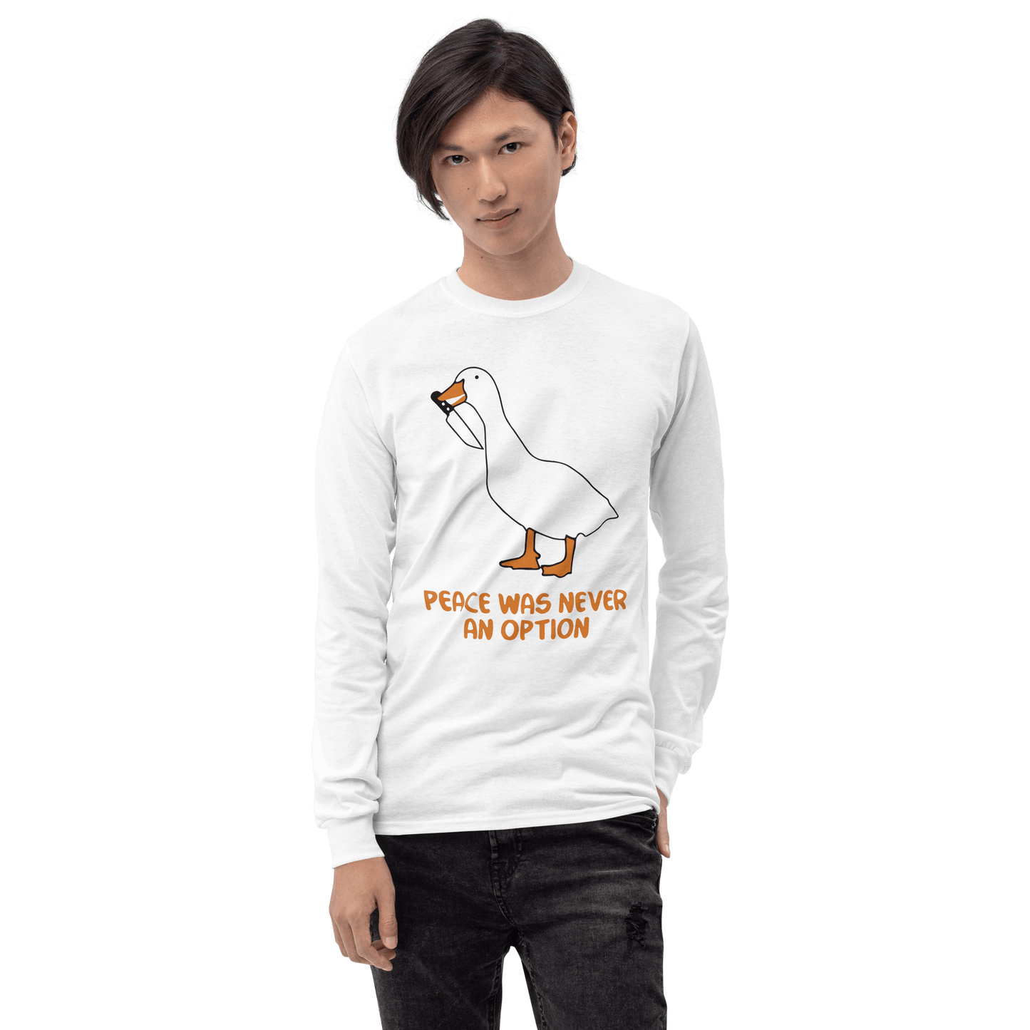 Peace Was Never An Option Long Sleeve T-Shirt Meme - Sand | Shirtposting