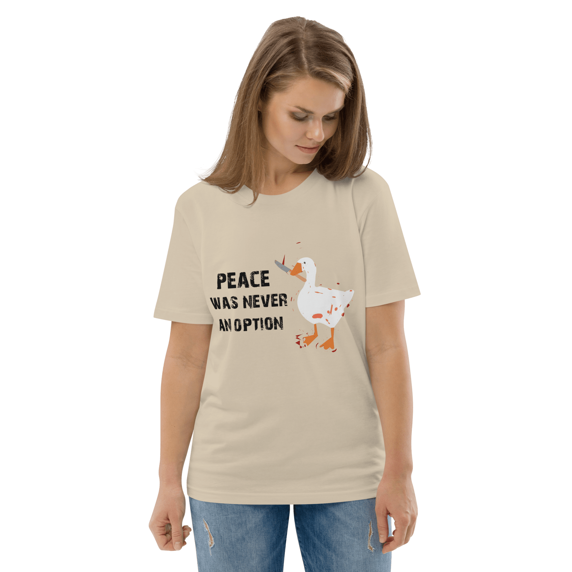 Peace Was Never An Option Premium Organic T-Shirt Meme - Desert Dust | Shirtposting