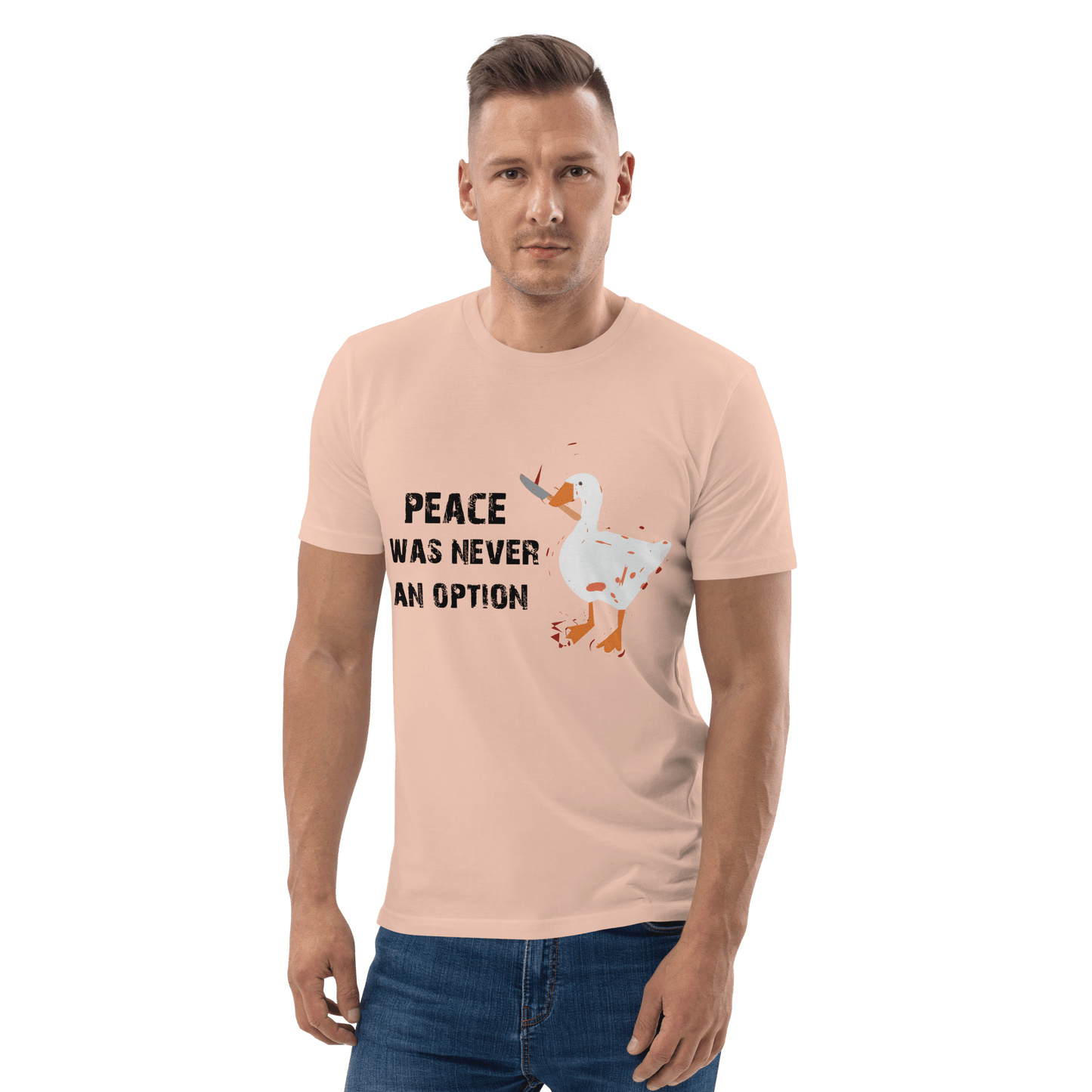 Peace Was Never An Option Premium Organic T-Shirt Meme - Desert Dust | Shirtposting