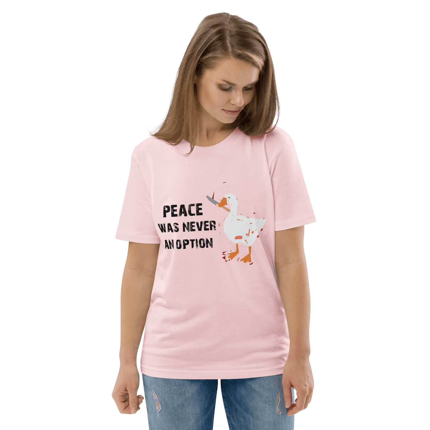 Peace Was Never An Option Premium Organic T-Shirt Meme - Desert Dust | Shirtposting