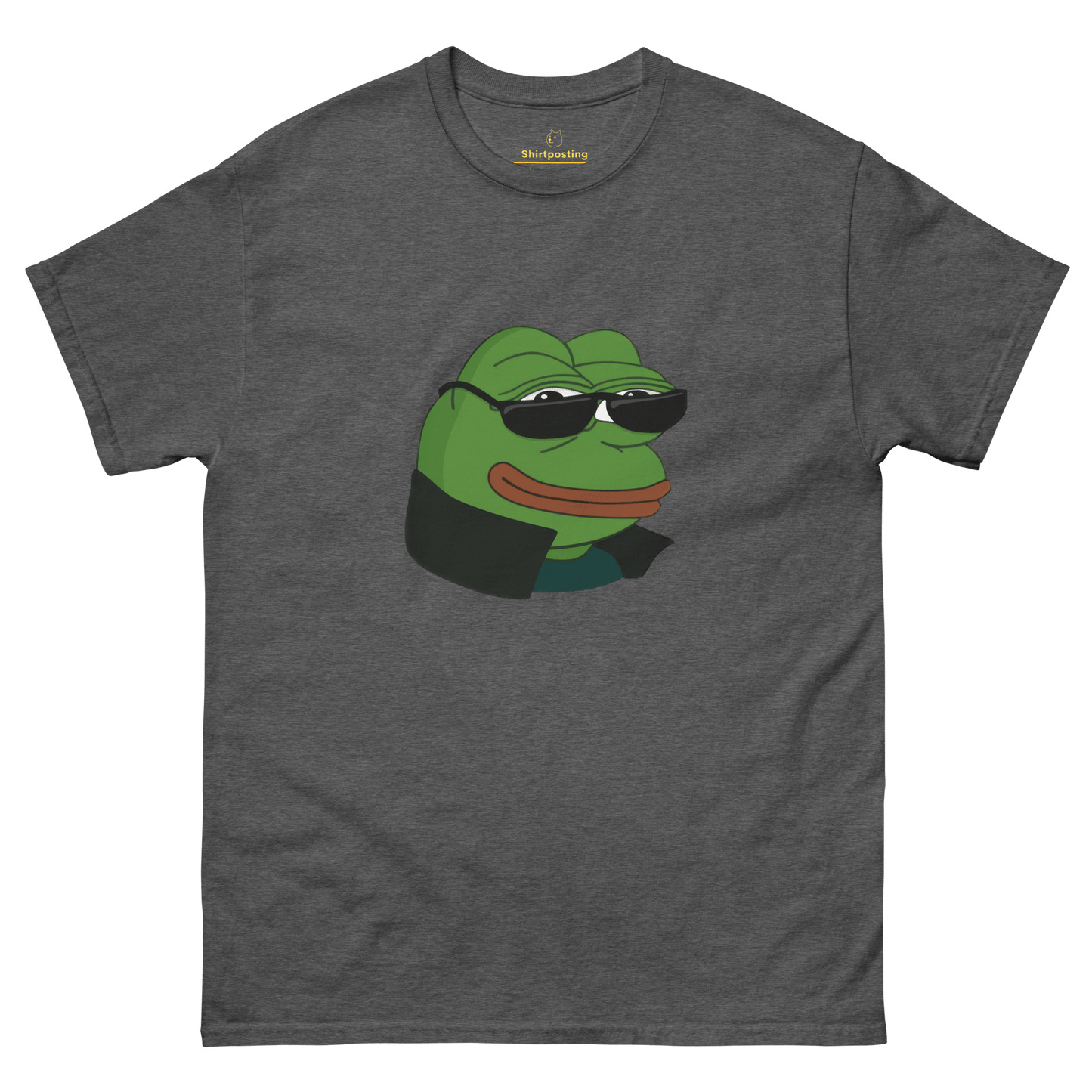 Pepe Classic T-Shirt Meme - Dark Heather | Shirtposting