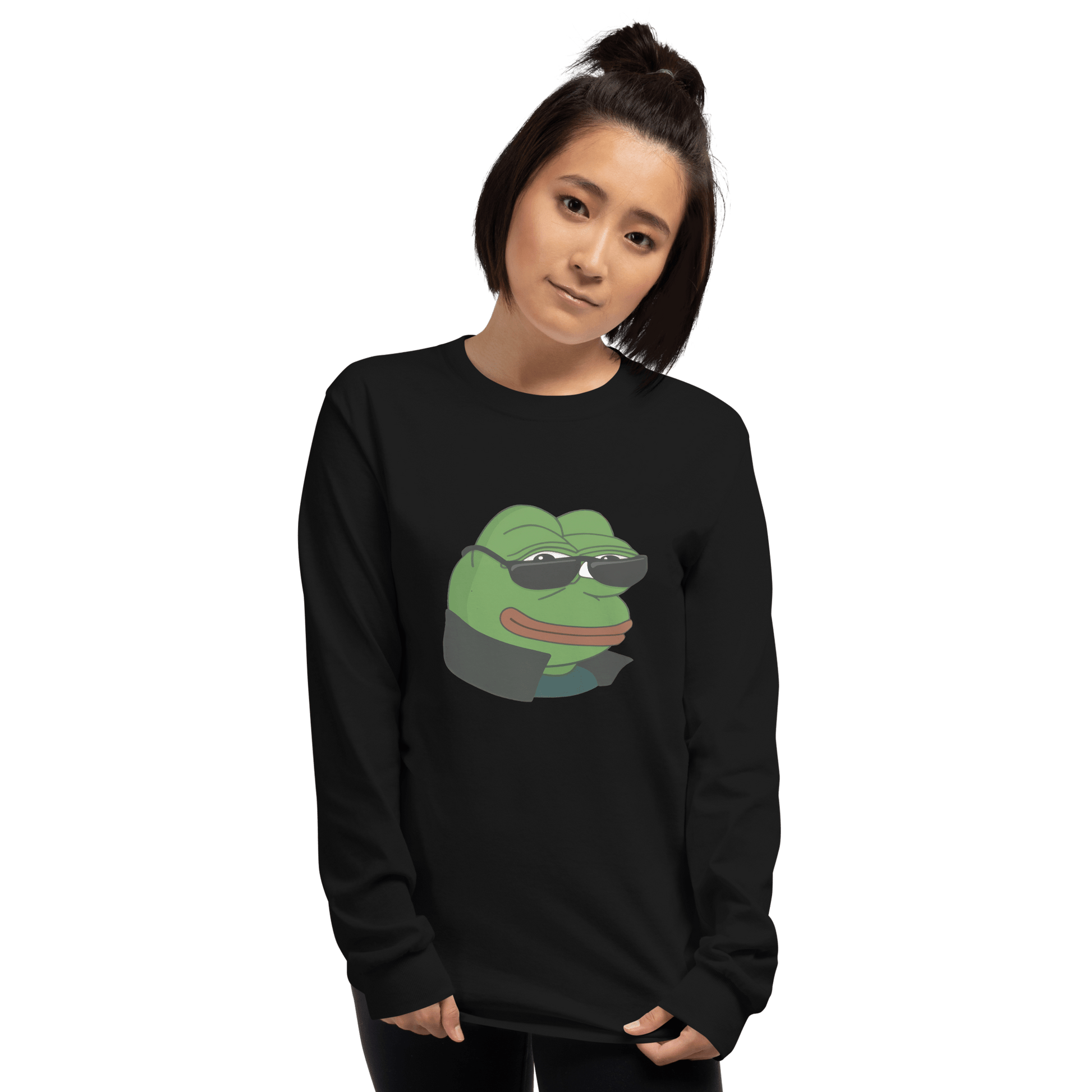 Pepe Long Sleeve T-Shirt Meme - Sport Grey | Shirtposting