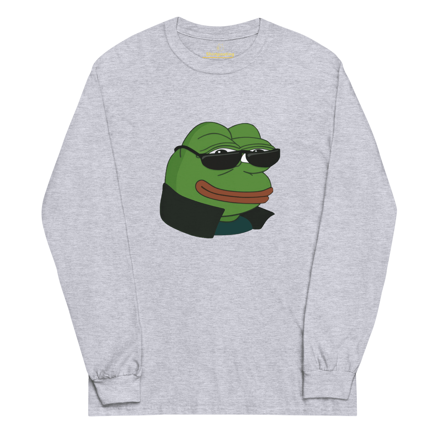 Pepe Long Sleeve T-Shirt Meme - Sport Grey | Shirtposting