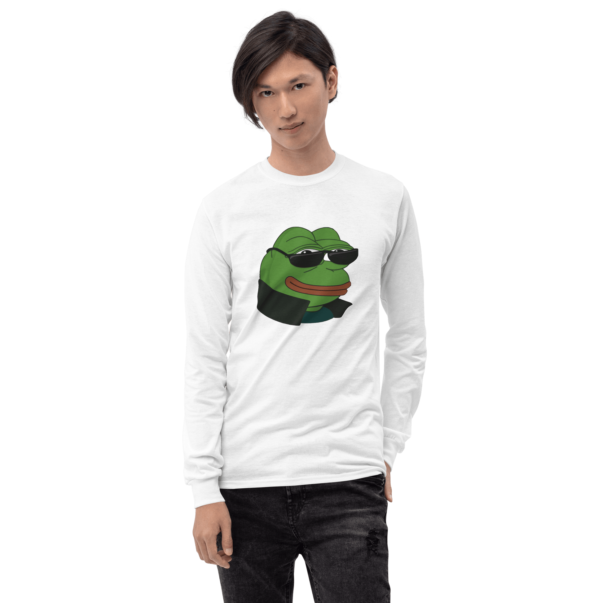Pepe Long Sleeve T-Shirt Meme - Sport Grey | Shirtposting