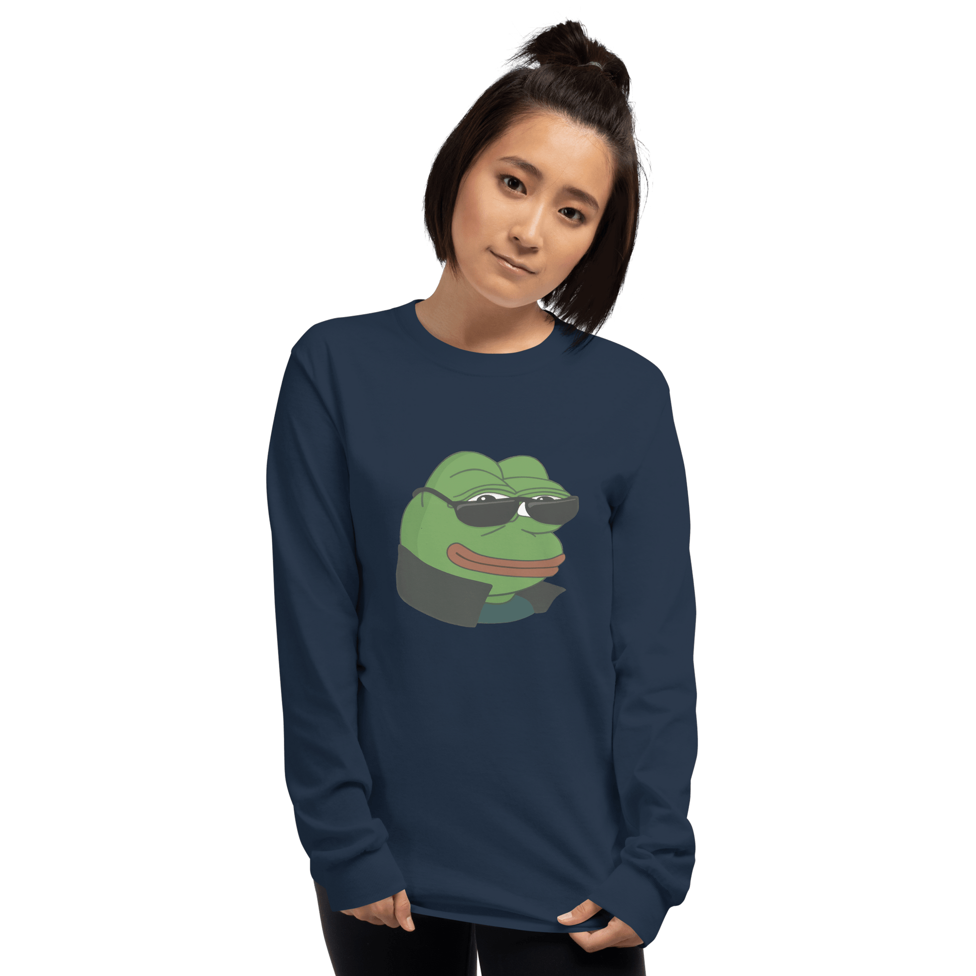 Pepe Long Sleeve T-Shirt Meme - Sport Grey | Shirtposting