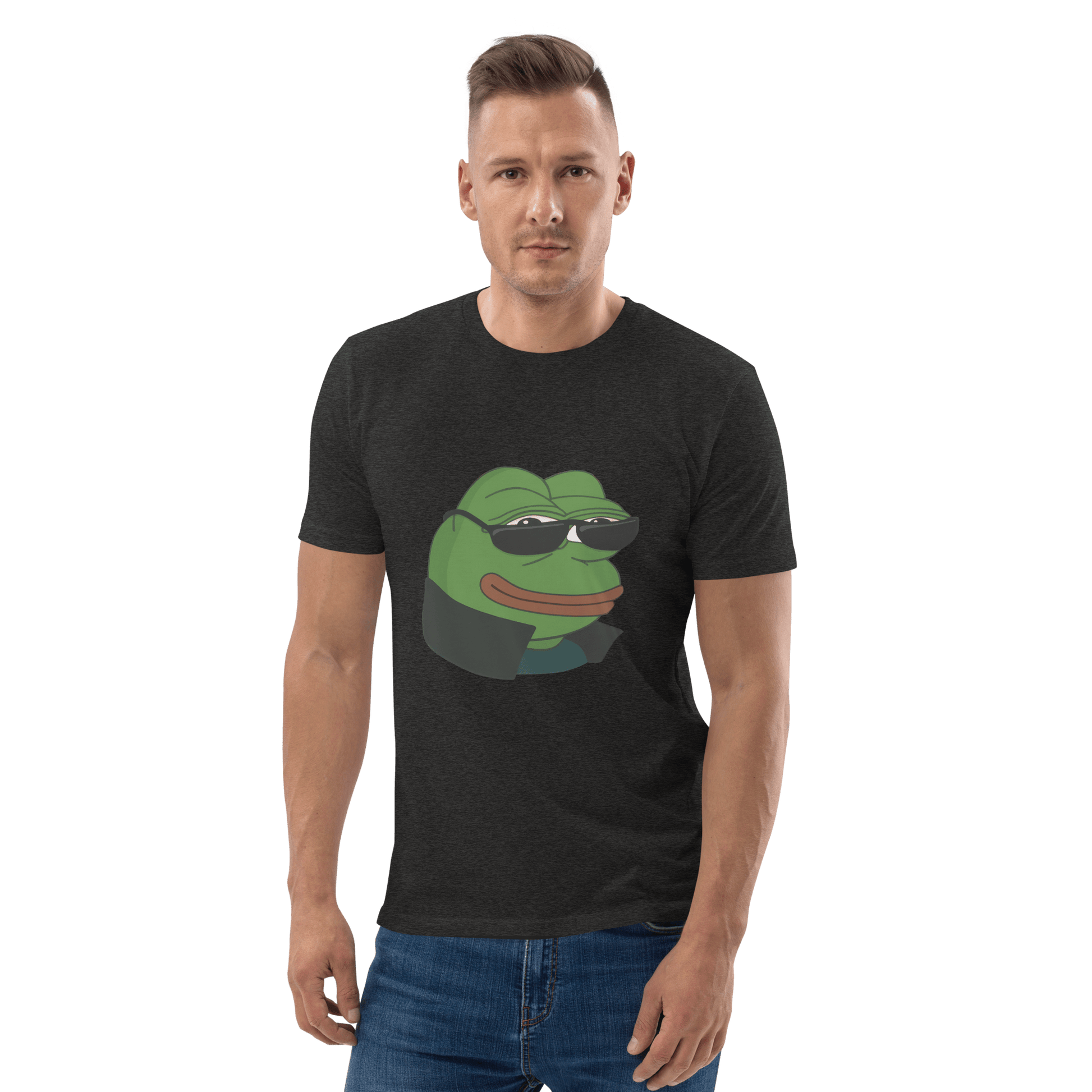 Pepe Premium Organic T-Shirt Meme - Dark Heather Grey | Shirtposting