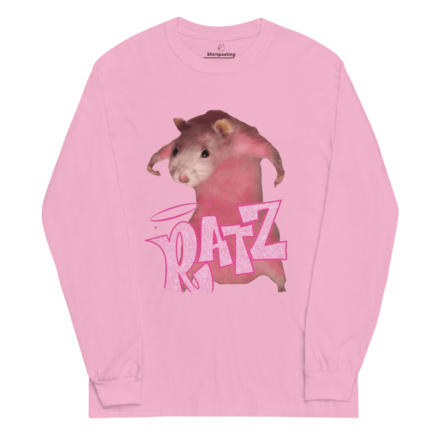 Ratz Meme Long Sleeve T-Shirt Meme - Black | Shirtposting