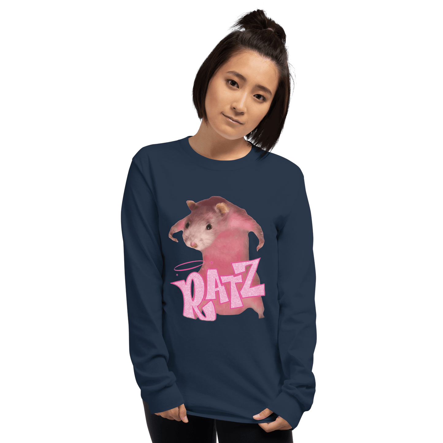 Ratz Meme Long Sleeve T-Shirt Meme - Navy | Shirtposting
